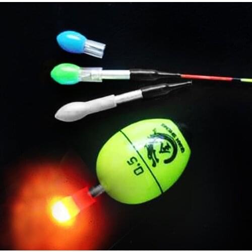 2pcs Plastic Fish Float Light Float Tail Light Solid Color LED Light Color Carp Fishing Tackle Accessories