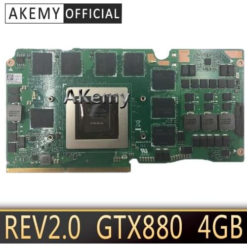 G750JZ Video Card REV2.0 GTX880 4GB For ASUS G750J G750JZ-MXM Laptop motherboard G750JZ VGA CARD Graphic G750JZ Video Card