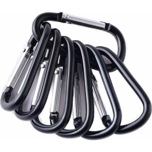 Outdoor Carabiner D-shaped Bold Metal Travel Kit Camping Aluminum Survival Gear Mountaineering Hooks