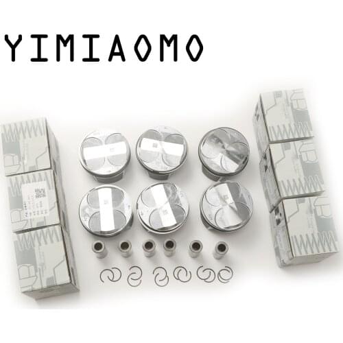 6x Pistons & Rings Set 88mm For Benz A209 C219 W203 W204 S204 W212 W164 V251 R171 W221 M272.940 3.0L V6 2720300117 272 030 01 17