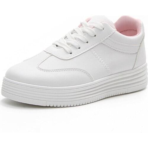 White Sneakers Girls Spring Leather Daily Casual Shoes Women Summer Breathable Walking Shoes Fashion Flats for Travel Working
