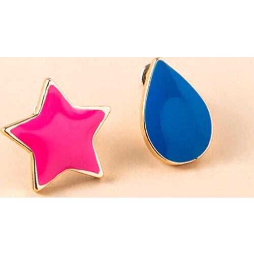 Fashion Star Teardrop Asymmetric Earrings Cosplay Hisoka Stud Earrings For Women Men Girls Anime Hunter x Hunter Jewelry