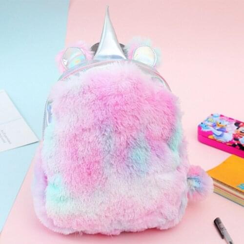 Fashion Cute Unicorn Women Backpacks Cartoon Kawaii Bagpacks Leather Hologram Women Girls School Bags Leather Backpack