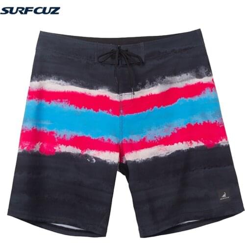 Surfcuz Mens Board Short 4-Way Performance Stretch Beach Shorts 2021 New Mens Surfing Boardshorts Quick Dry Summer Beachwear