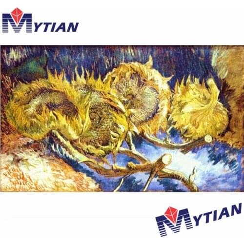 5D DIY Full Square&Round Drill Diamond Painting Embroidery set Van Gogh Sunflower 3D Rhinestone Cross Stitch Home Decor Sticker