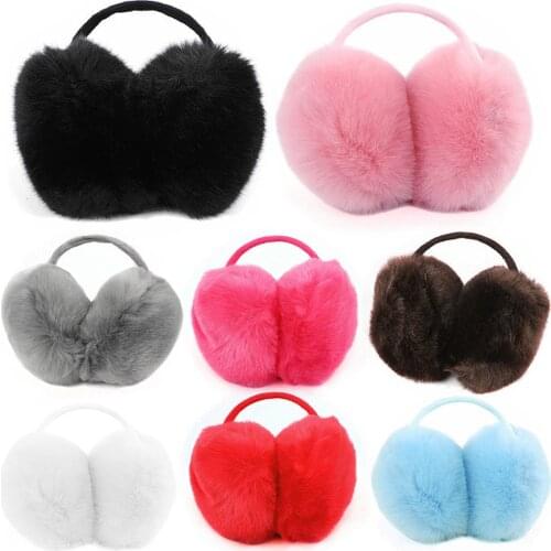 2020 New Winter Earmuffs Warmth Plush Warm Ears Ear Muff Boy Girl Outdoor Ear Bag Imitation Rabbit Hair Cute Ear Muffs Hot Sale