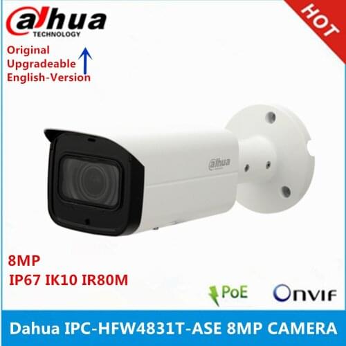 Original dahua IPC-HFW4831T-ASE IP67 IK10 8MP WDR IR80 Meter Mini Bullet POE Camera