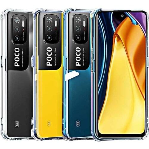 Poco m3 Pro 5G Pocophone X3 X 3 Pro NFC Case Shockproof Transparent Silicone Protector For Xiaomi Poco x3pro m3 poxo F3 Cover