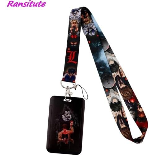 Ransitute R2109 Death Note Bank Credit Card Holder Wallet Bus ID Name Work Card Holder For Student Card Cover Business Card