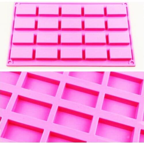 20 hole silicone ice cube mold square silicone, used to make ice cube soap chocolate baking candy box