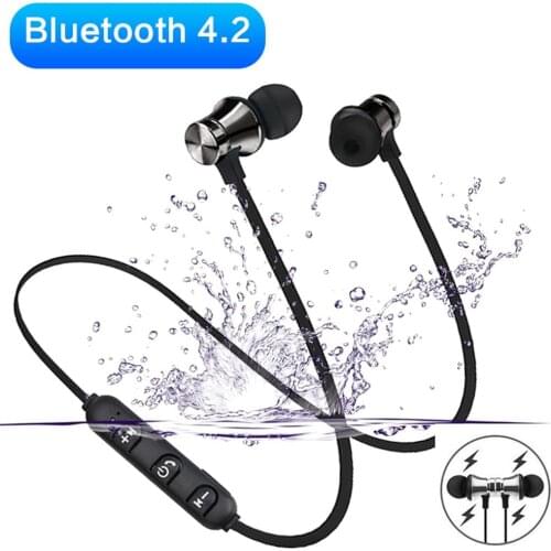 Sport In-Ear Neckband Wireless Headphone Bluetooth Earphone With Mic Stereo Earbuds Headset For iPhone Xiaomi Huawei