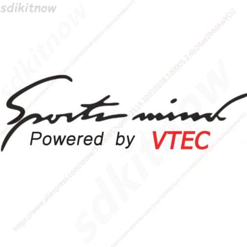 28x10cm Powered by VTEC Car Styling Sticker Windows Body Sports Decal Auto Styling For Honda Civic Accord Odyssey Spirior CRV