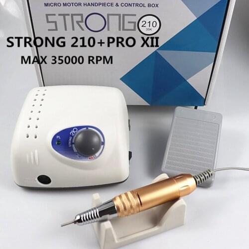 MARATHON SILVER STRONG 210 PRO XIII 105 105L 65W 35K/45K rpm Dental Lab Micromotor 210 Polishing High speed Handpiece