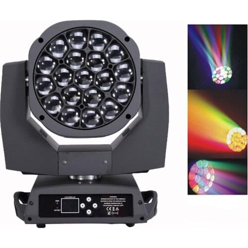 Led moving head zoom wash stage lighting 19x15w RGBW Big Bees Eyes LED beam light equipment For DJ Nightclub Party Disco lights