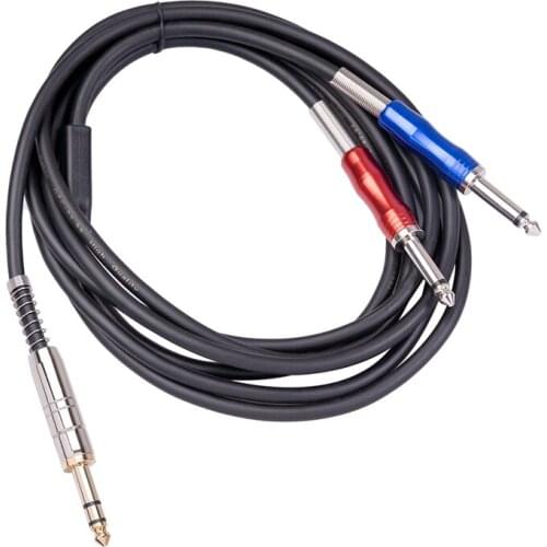 TRS Stereo Y-Splitter Insert Cable, 1/4 Inch Male Jack to Dual 1/4 Inch(6.35mm) Male TRS Mono Breakout Cable