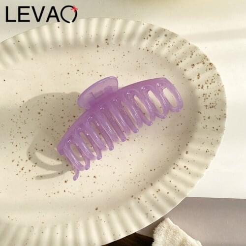 LEVAO 1cs Simple Solid Color Acrylic Hairpins Hair Accessories Candy Color Women Accessories Hairgrips Girls Hair Clip Headdress