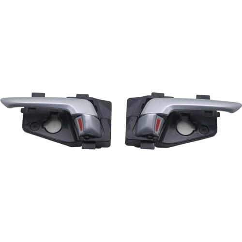 2PCS FRONT PAIRS INSIDE INTERIOR DOOR HANDLE FOR KIA Picanto 2011-C Silver FR:82620-1Y010CR FL:82610-1Y010CR