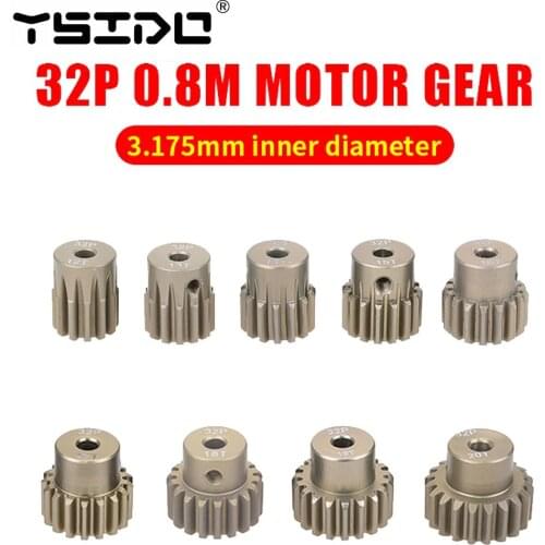 32P M0.8 3.175mm 12T 13T 14T 15T 16T 17T 18T 19T 20T Aluminum alloy metal Pinion Motor Gear For 1/10 Rc Model Car
