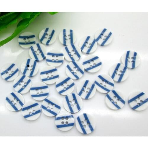 50Pcs Mixed Resin Round Stripe Sewing Buttons For Kids Clothes Scrapbooking Decorative Botones Handicraft DIY Accessories