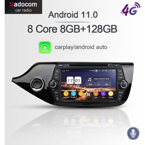 8" 720P DSP PX6 Android 10.0 8 Core 4GB RAM car radio 5.0 GPS Glonass Car DVD Player RDS autoradio For kia CEED 2013 2014 2015