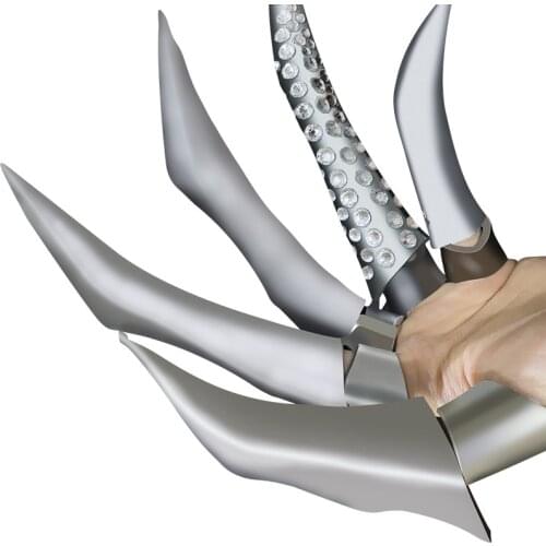 Top Great KDA Evelynn EVA Silver Grey Finger Paws Nail Paws Cosplay Accessories for Halloween Party Use 5pcs/set