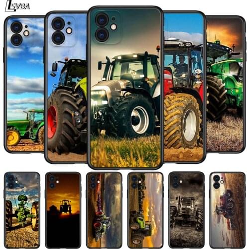 Farm Vehicle Tractor for Apple iPhone 12 Pro Max Mini 11 Pro XS Max X XR 6S 6 7 8 Plus 5 5S SE2020 Black Phone Case