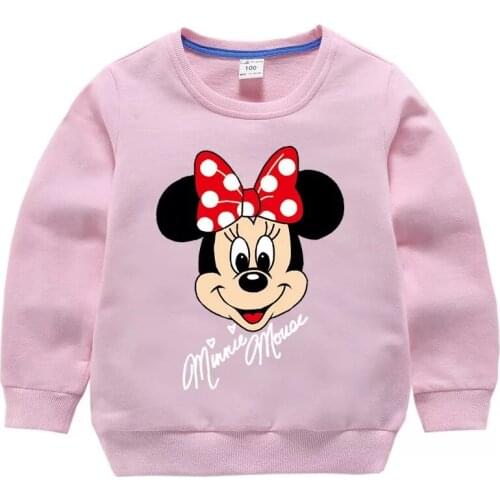 Dinsey Spring Autumn Baby Boys Clothes Cartoon Cute Minnie Hooded Kids Girl Casual Sportswear Infant Childrens Clothing
