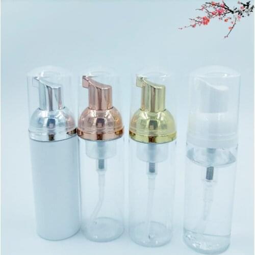 50ml Plastic Foamer Bottle Pump Liquid Soap Dispenser Shampoo Lotion Foam Refill Bottles with Silver Rose Gold Foamer 10pcs/lot