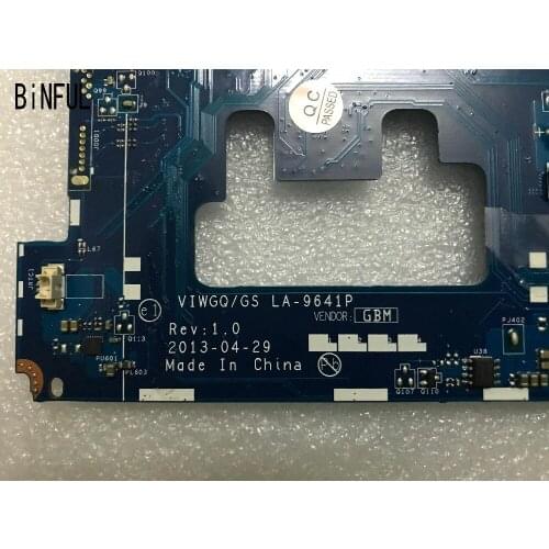 BiNFUL ,stock. new item. VIWGQ / GS LA-9641P MOTHERBOARD FOR LENOVO G510 notebook mainboard. 8750m 2gb. (qualified ok)