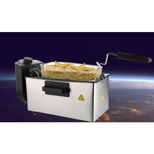 Electric Deep Fryers frying pan domestic French fries machine non-smoking stainless steel thermostatic commercial elect NEW