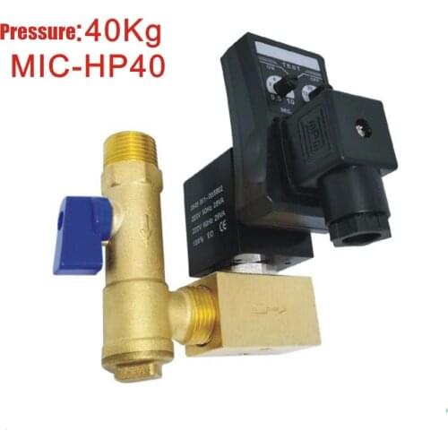 1/2" DN15 Electric Timer Auto Water Valve Solenoid Electronic Drain Valve 40 bar for Air Compressor Condensate