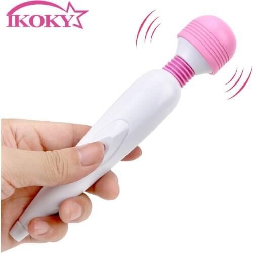 IKOKY AV Vibrators Powerful Magic Wand G-spot Massager Female Masturbation Clitoris Stimulator Adjustable Sex Toys for Women