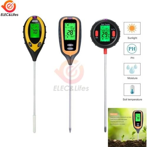 4/5 in 1 Soil PH Meter Soil Moisture Monitor Hygrometer PH Temperature tester Plant Sunlight Intensity Analysis Acidity Alkali