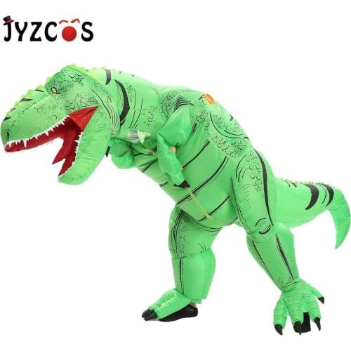 JYZCOS Inflatable Dinosaur Costume T REX Rider Costumes Purim Carnival Party Cosplay Costume Halloween Costume Men Women Kids