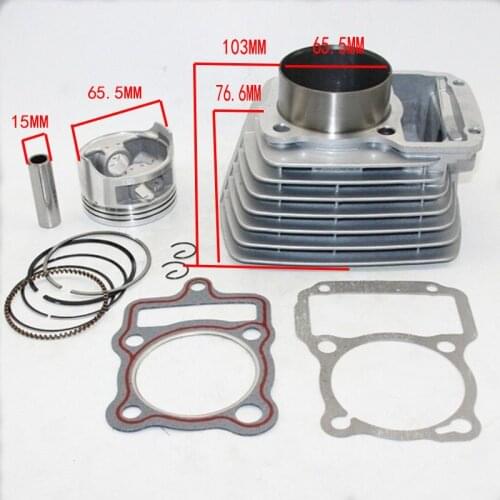 65.5mm Motorcycle parts Air-Cooled Cylinder Kit & Piston Set & Gasket All Sets For Honda CG200 200CC