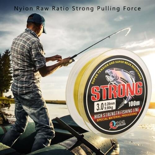 100m fishing line high cut water nylon Fluorescent yellow fishing line fishing gear