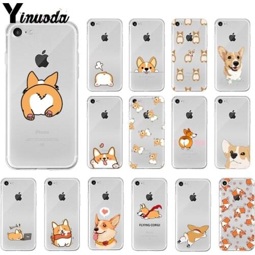 Yinuoda Cute Corgi Butt Animal Puppy Phone Case Cover Shell For iphone 12pro max SE 2020 8 7 6 6S Plus X XS MAX 5 5S SE XR 10