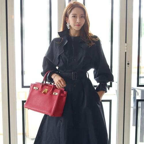 Fashion women comfortable long loose coat new arrival high quality temperament vintage thick holiday outdoor trend lady trench