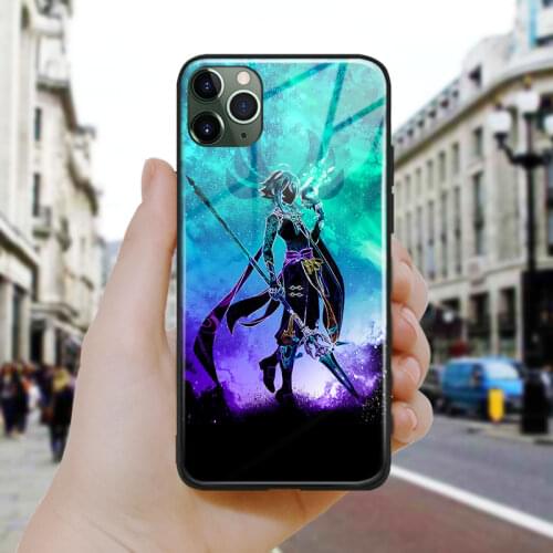 Genshine Impact Xiao design Soft Silicone Glass Phone Case Cover Shell For iPhone SE 6 6s 7 8 Plus X XR XS 11 12 Mini Pro Max