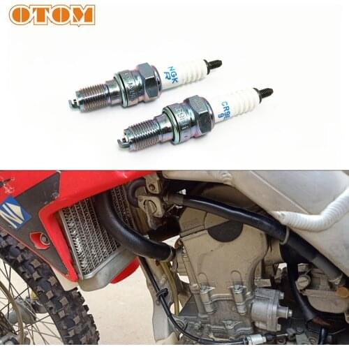 OTOM Pack of 2 Motorcycle Spark Plug NGK For HONDA CRF250X 2005-2009 CRF250R 2005-2009 Moped Scooter Dirt Bike Motocross Parts