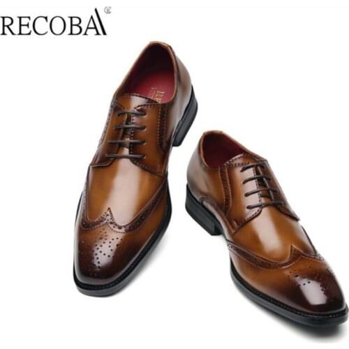 RECOBA Mens Leather Shoes