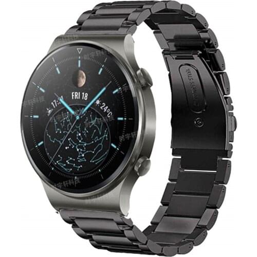 Watch Band 22mm Stainless Steel Strap For Huawei GT 2 2E GT2 Pro Watch Strap Replacements Honor Magic 1 2 46mm Watch Mens Strap