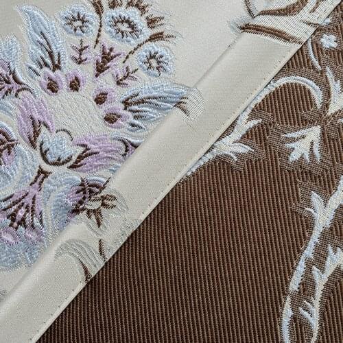 Chinese Style Curtains for Living Room Bedroom High Precision Curtains Fabric Jacquard Flower Simple Modern Curtains Decoration