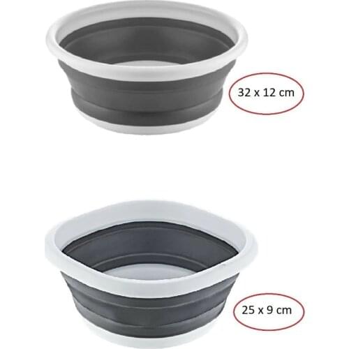 Portable Bases Folding Collapsible Bucket Basin Washbasin Accordion Camping Equipment Foot Bath Bathtub Easy To Move Multi-Purp