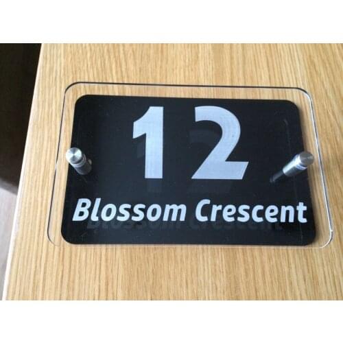 Details about Modern House acrylic door number plate, numbers name plate house number plate address number for house