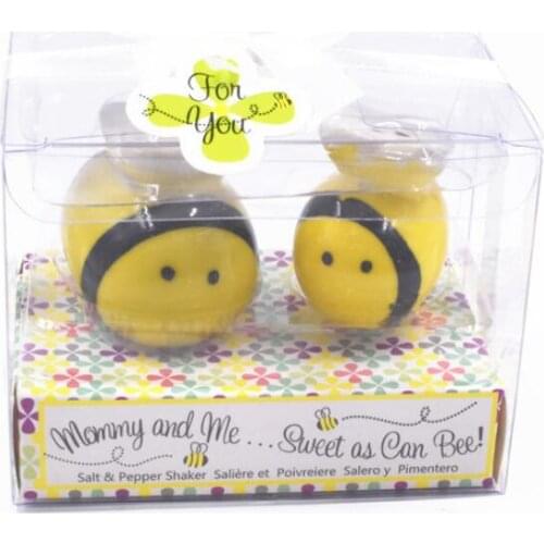 Wedding Favor Decoration Party Gift Cute Bees Salt And Pepper Shaker Ceramic Spice Jar LX4580