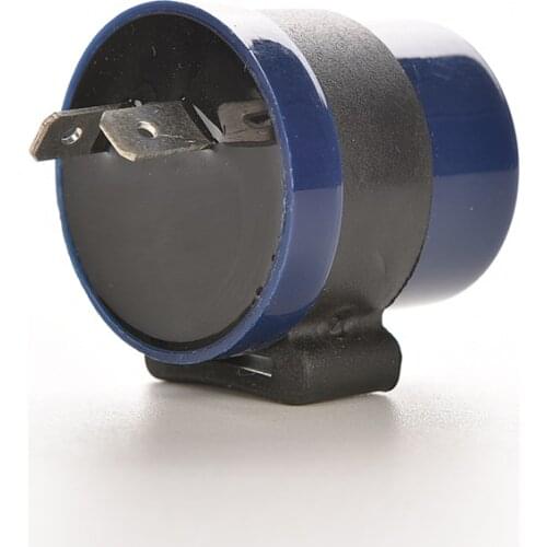 1Pc DC 6V 12V Input Motorcycle Inbuilt Beeper Flasher Turn Signal LED Blinker 2 Pins Motor Buzzer Flasher Relay Indicator Blue