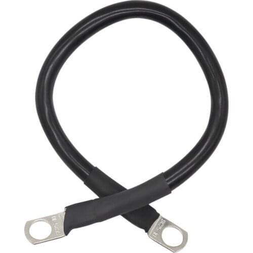 1 Foot 4 AWG Battery Cable Wire with 3/8 inch Ring Terminals Universal for Car Marine Boat ATV Lawn Mower