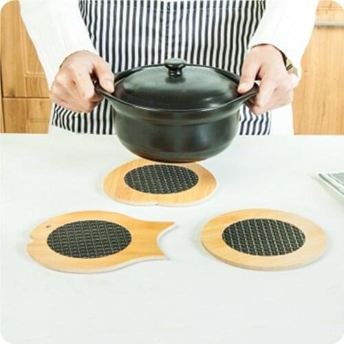 1Pcs Cup Mat Natural Round Wooden Slip Slice Mat Coaster Tea Coffee Mug Drinks Holder for DIY Tableware Decor Durable Pad