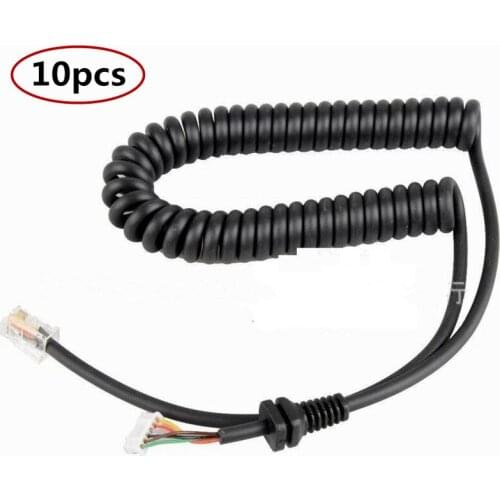 10pcs Microphone Mic Cable For YAESU MH48A FT-7800/ FT-8800/ FT-8900/ FT-1802/ FT-1807/ FT-1900/ FT1907/ FT7900R Microphone Line